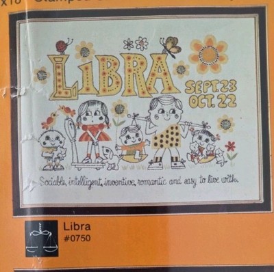 Paragon Zodiac Gallery Libra # 0750 Crewel Embroidery Stitchery Kit Vintage HTF