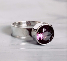Beautiful Amethyst Ring, Band Ring, 925 Sterling Silver Ring, Women RingAll Size