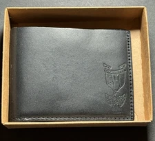 Boy Scout Eagle Scout Rank Bifold Black Leather Wallet BRAND NEW