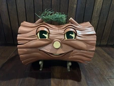 Telco 1999 Christmas Yule Burner Talking Singing Log Battery Animated Motionette