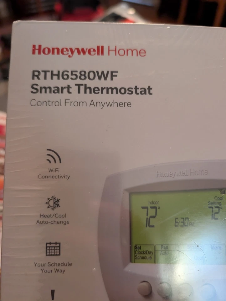 Honeywell  RTH6580WF White WiFi Programmable App Control Smart Thermostat Sealed - Image 4 of 4