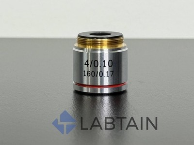 Achromatic Objective 4x / 0.10   160 / 0.17 RMS Thread Red Band