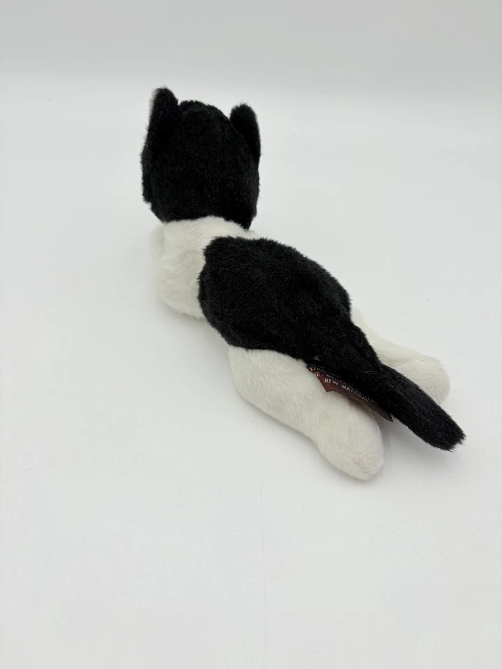 Bearington Collection Cat Plush Domino Black White lil Tuxedo Kitten Green Eyes - Image 3 of 4