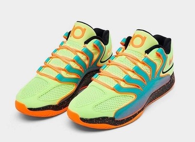 Nike KD Trey 5 XI Men s 10.5 Neon Volt Teal Orange Basketball Shoes HV1993-301