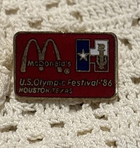 U.s. Olympic Festival 86 Houston Texas McDonald’s Lapel Pin