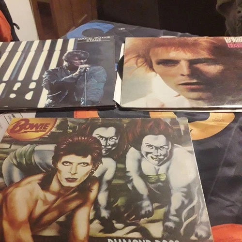 David Bowie 3  LPs Space Oddity USA   Diamond Dogs UK Stage Italy Please Read