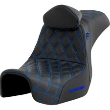 Saddlemen SC80604BLURT Pro Series SDC Performance Seat w Backrest Blue Stitch