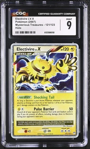CGC 9 MINT Electivire LV.X 2007 Mysterious Treasures 121/123 Holo Pokemon Card