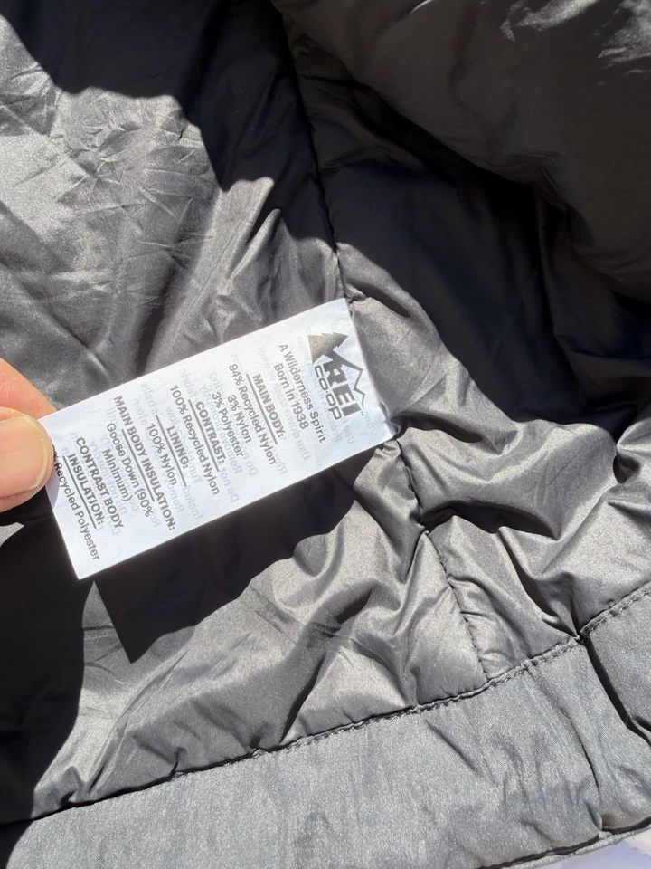 Chaqueta parka larga híbrida de plumón negra talla Xs REI Co Op Stormhenge 850 para mujer Foto 4 de 4