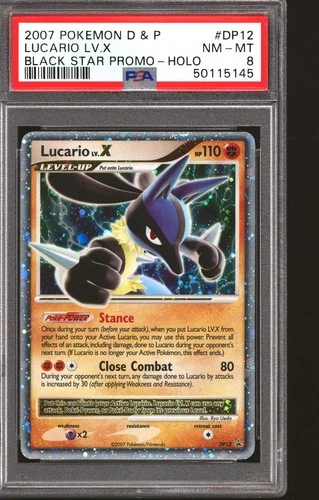 Pokemon Diamond & Pearl Promo Lucario Lv.X DP12 PSA 8