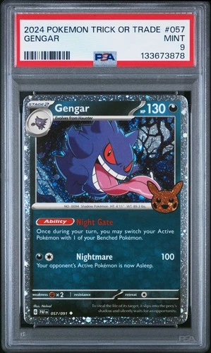 2024 POKEMON TRICK OR TRADE #057 GENGAR PSA 9