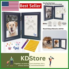 Pet Paw Print Kit with Frame  Trinkets, DIY Memorial Keepsake for Dog  Cat