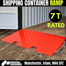 New 7T Steel Container Loading Ramp – Forklift Access, Anti-Slip Surface, Chains