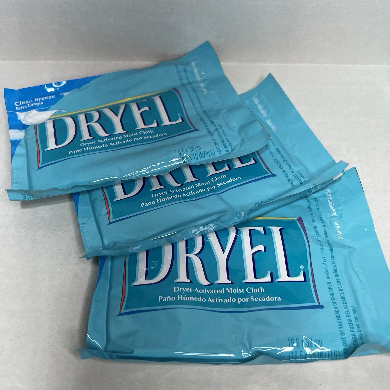 Dryel Starter Kit 3 Dryer Activated Moist Cloths, Stain Remover, Absorbent Pads