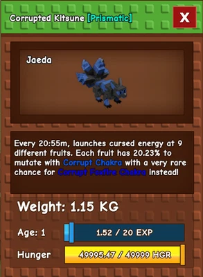 🟢🌳 ROBLOX Grow a Garden🦊CORRUPT KITSUNE PET✅ CHEAPEST🚀Fast & Safe Delivery🚚