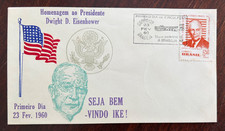Brazil welcomes Ike 1960 air mail special cancellation cover Eisenhower 