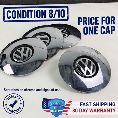 2012-2019 Volkswagen VW Beetle 17'' Heritage Chrome Center Hub Cap Genuine OEM