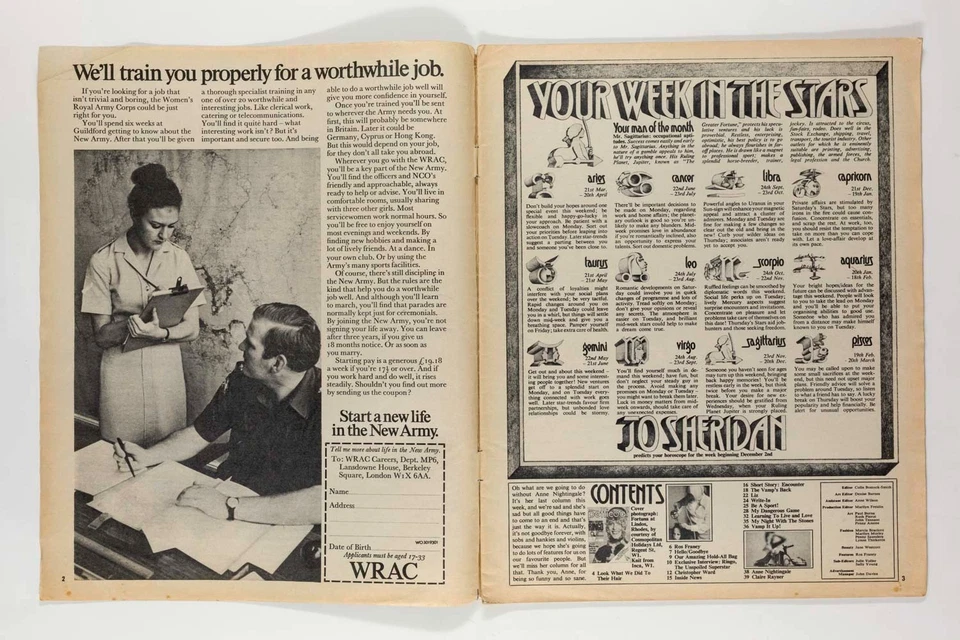 Ringo Starr ROLLING STONES Bag pattern PETTICOAT magazine 1 December 1973 Inca - Image 2 of 2