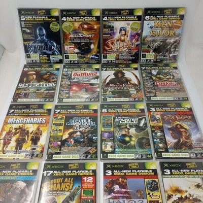 Lot Of 16 XBOX Magazine Demo Discs With Cases 32-47