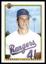 Kevin Brown 1990 Bowman #488 Texas Rangers MLB READ FREE SHIPPING AutographDen