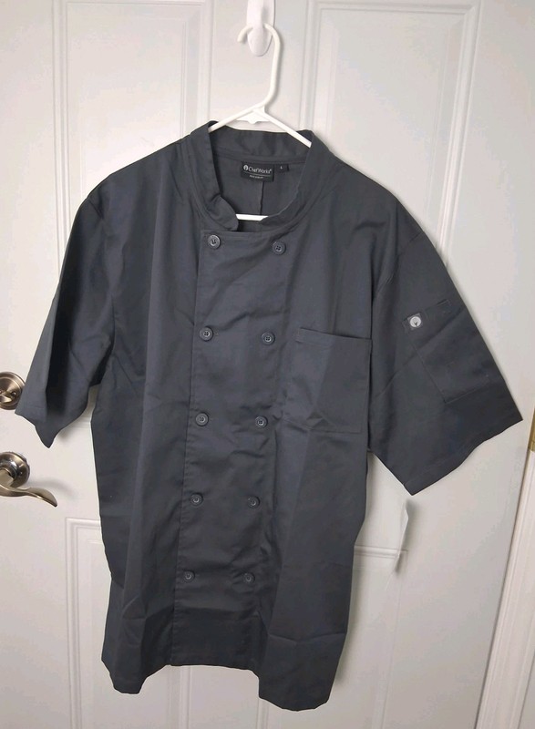 Chef Works Charcoal Grey Mens Volnay Size Large Restaurant Uniform Shirt