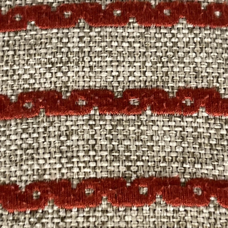 Bandolera Lucky Brand Naranja Rojo Tejido Correa de Cuero a Rayas Foto 4 de 4