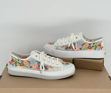 KEDS Rifle Paper Co. Colorful Embroidered Triple Kick Platform Sneakers 8.5