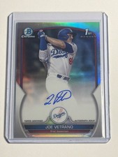 2023 1st Bowman Chrome Joe Vetrano Refractor Auto Rookie SP #D /499 Dodgers