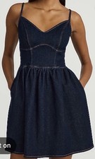 Nwt Express Dark Denim Mini Dress Sz XS $98