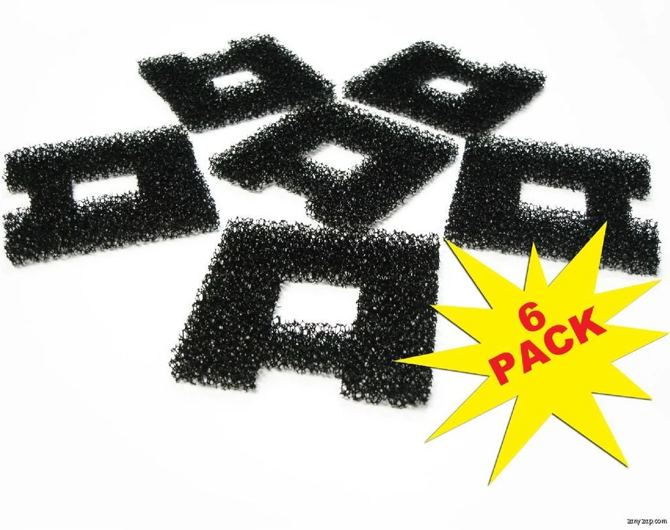 6 Pack Replacement Foam Filter Pads for Fluval Chi