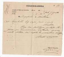 P682-REGNO D'Italia-Telegramma Borgoforte/Mantova 1873