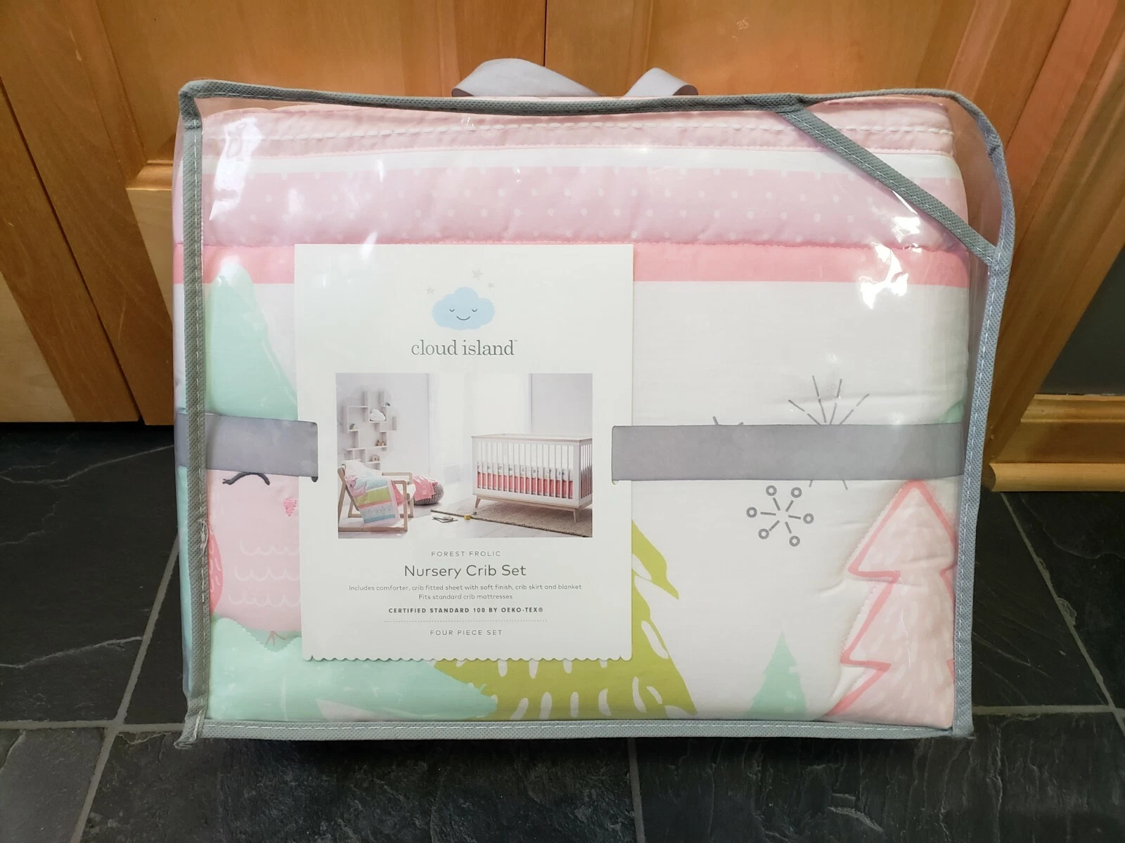 Crib Bedding Set Forest Frolic Baby Infant Nursery Decor 4 Piece Quilt Sheet