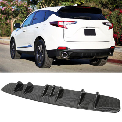 For 2007-2024 Acura RDX Carbon Fiber Rear Lip Bumper Diffuser 7 Fins ...
