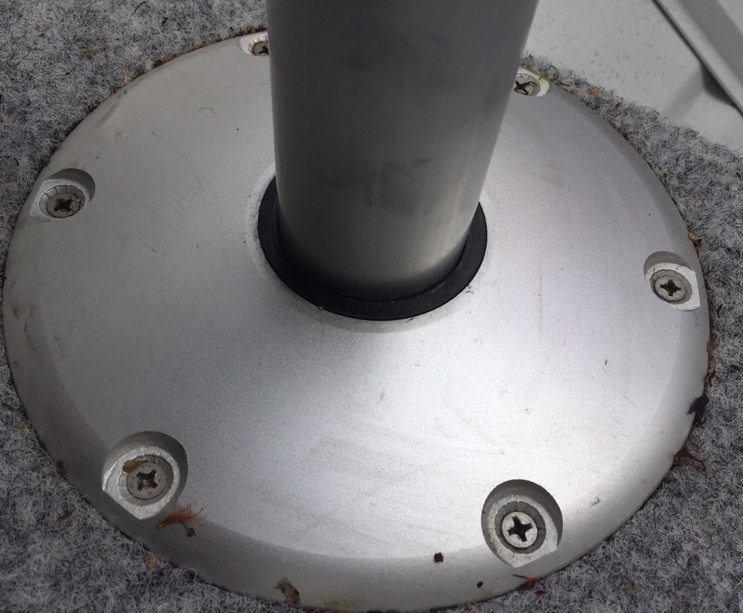 Boat Pedestal Combo Floor Plug + Post+ 360° Seat Swivel Standard Seat