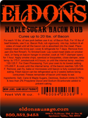 Eldon s Maple Sugar Bacon Cure   Maple Seasoning Pork Belly, Brisket, Wild Game