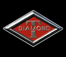 Diamond T - Vintage - 1950's  Red Hood Emblem  Sticker Decal