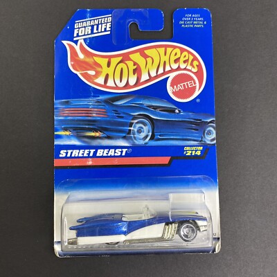 Hot Wheels 1998 Street Beast Collector #214 Blue/White NEW