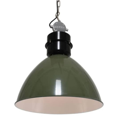 Steinhauer Olivgrüne Pendelleuchte Frisk Hängeleuchte Lampe im Industrie-Des199