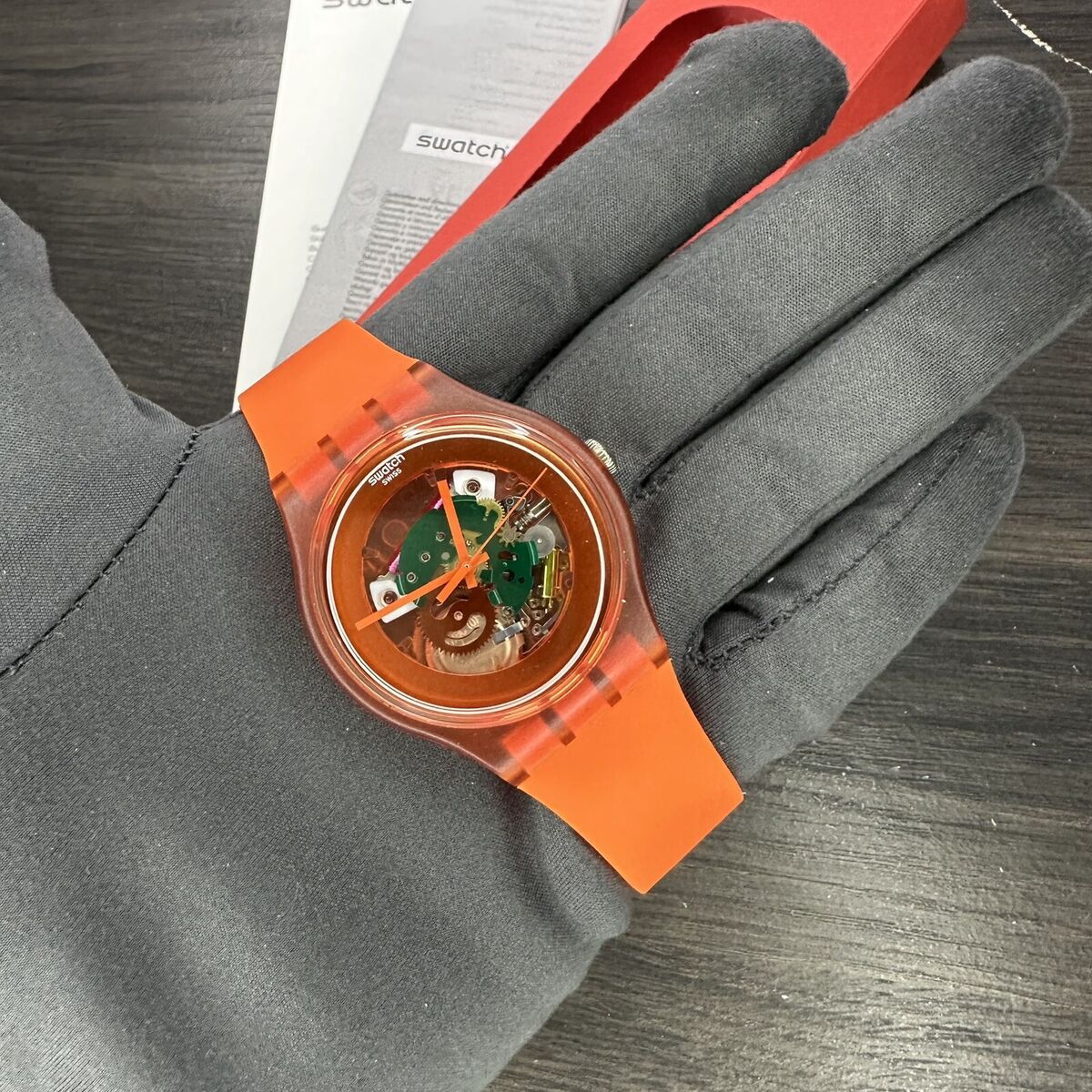 NEW✓Limited Edition✓Swatch Orange ORANGISH Lacquered NEW✓Limited Edition✓Swatch Orange ORANGISH Lacquered
