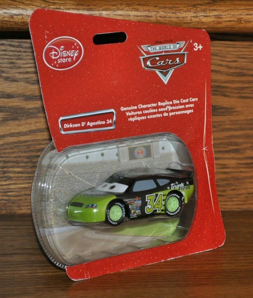 Disney Store Cars Exclusive Dirkson D' Agostino 34 Die Cast Bubble