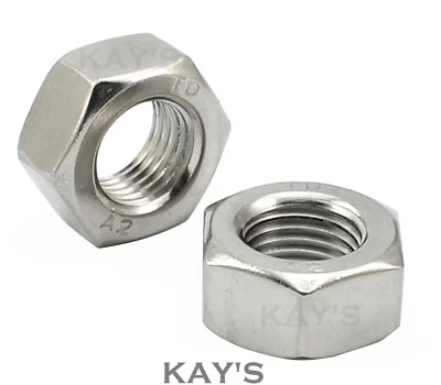 KAYFAST FINE PITCH THREAD HEXAGON FULL NUTS STAINLESS STEEL M8 M10 M12 M14 M16 M18 M20