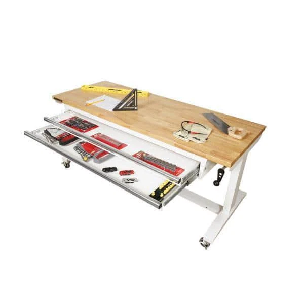 Husky 62 inch adjustable on sale height work table