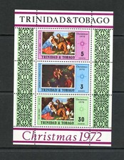 R0507   Trinidad & Tobago  1972   art paintings Christmas   SHEET   MNH