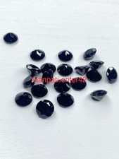 Natural Black Spinel Faceted Round Cut 4x4 mm 10 Pcs Lot Loose Gemstone E