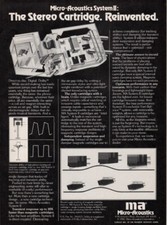 Micro-Acoustics - System II Phono Cartridge - Original Magazine Ad - 1981