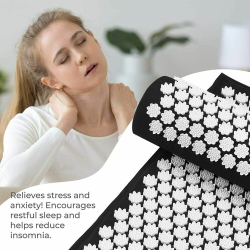 Ergonomic Acupressure Mat and Pillow Set for Improved Circulation Relieve Stress - Picture 2 of 9
