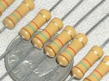 10 DRALORIC LCA04111K5J CARBON FILM RESISTOR 1.5K OHM 1K5 .5 1/2 W WATT .5W USA