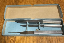 Vintage RADA 3-Piece Serving Fork and 2 Knives