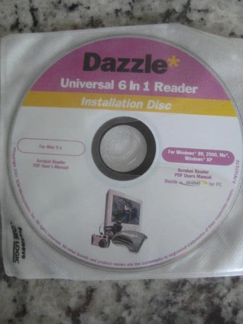 Dazzle MultiMedia 6-in-1 Reader for Windows & Mac OnDVD Installation Disc NEW - Image 4 of 4