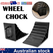 2PCS Plastic Wheel Chock Stops Car Trailer Caravan Boat Tough Chocks Heavy Duty